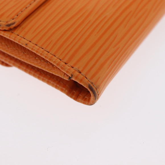 LOUIS VUITTON Epi Portefeuille Elise Portemonnee Oranje Mandarijn M6348H Auth ARZ182