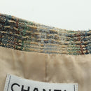 CHANEL Jacket Skirt Setup Jacket Tweed Multicolor CC Auth ARZ186V-12