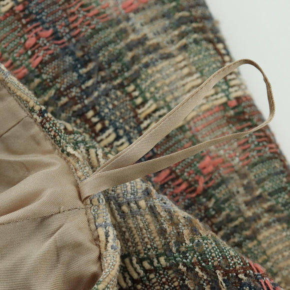 CHANEL Jacket Skirt Setup Jacket Tweed Multicolor CC Auth ARZ186V