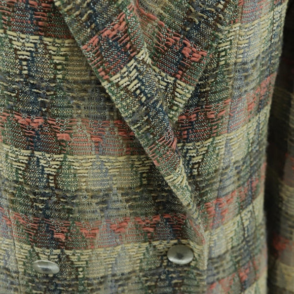 CHANEL Jacket Skirt Setup Jacket Tweed Multicolor CC Auth ARZ186V