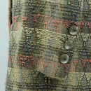 CHANEL Jacket Skirt Setup Jacket Tweed Multicolor CC Auth ARZ186V-9
