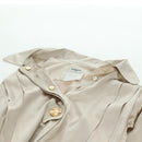 CHANEL COCO Mark Blouse Long-sleeved T-shirt Silk Size 38 Beige CC Auth ARZ187V-10