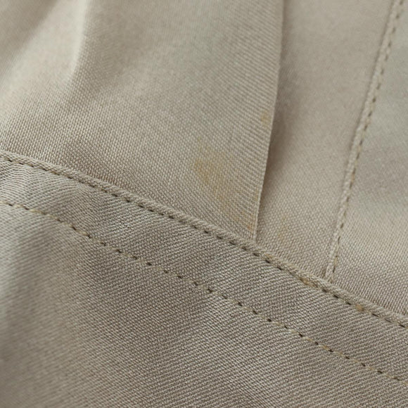 CHANEL COCO Mark Blouse Long-sleeved T-shirt Silk Size 38 Beige CC Auth ARZ187V