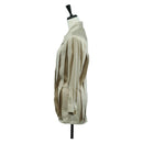 CHANEL COCO Mark Blouse Long-sleeved T-shirt Silk Size 38 Beige CC Auth ARZ187V-7