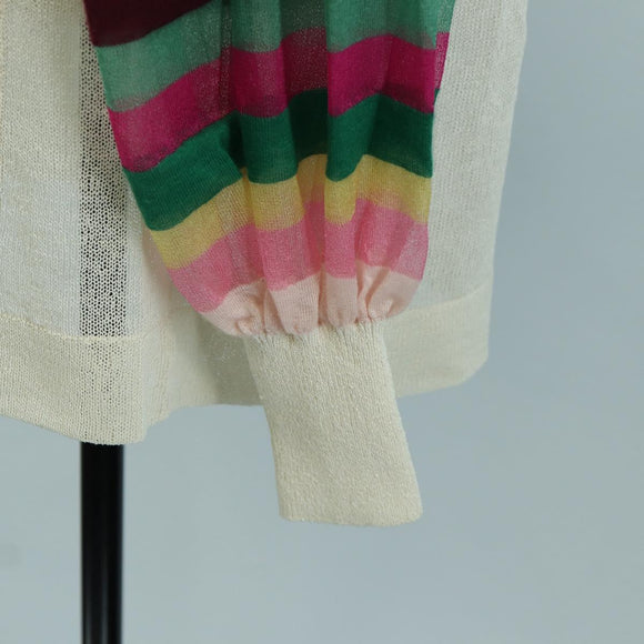CHANEL Icon Series Sweater Silk Size 38 Multicolor CC Auth ARZ188V