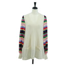 CHANEL Icon Series Sweater Silk Size 38 Multicolor CC Auth ARZ188V-1