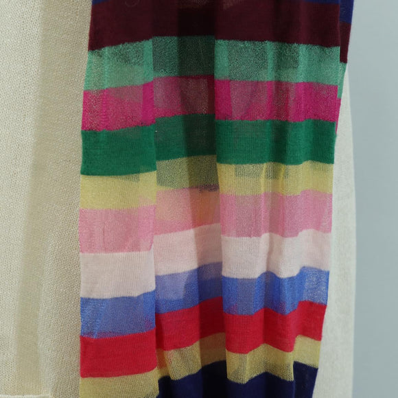 CHANEL Icon Series Sweater Silk Size 38 Multicolor CC Auth ARZ188V