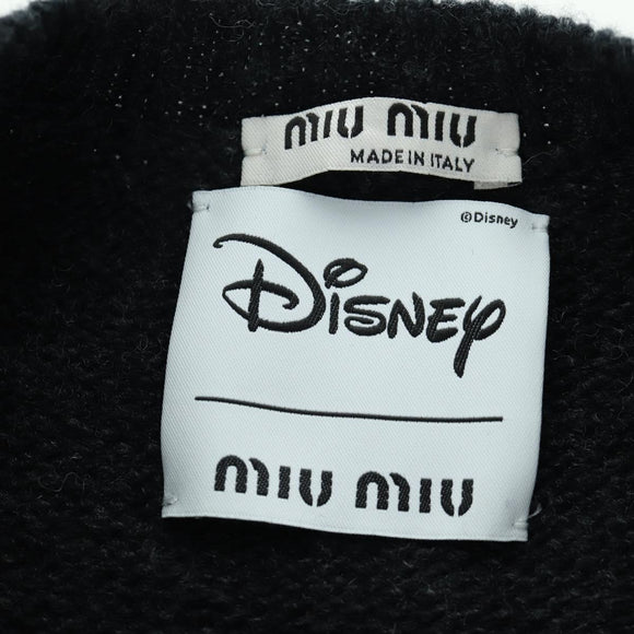 Miu Miu Disney Collaboration Knit Vest Cotton Black Auth ARZ190M