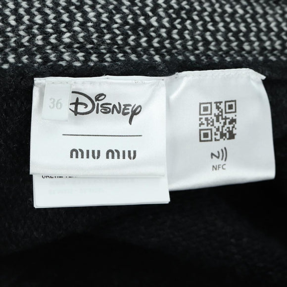 Miu Miu Disney Collaboration Knit Vest Cotton Black Auth ARZ190M