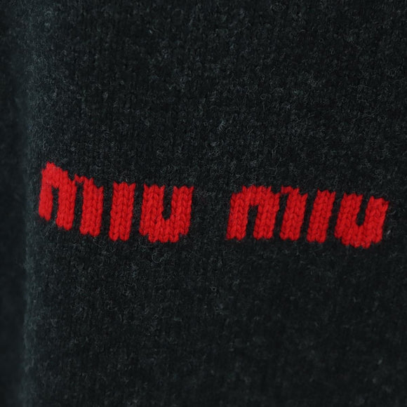 Miu Miu Disney Collaboration Knit Vest Cotton Black Auth ARZ190M