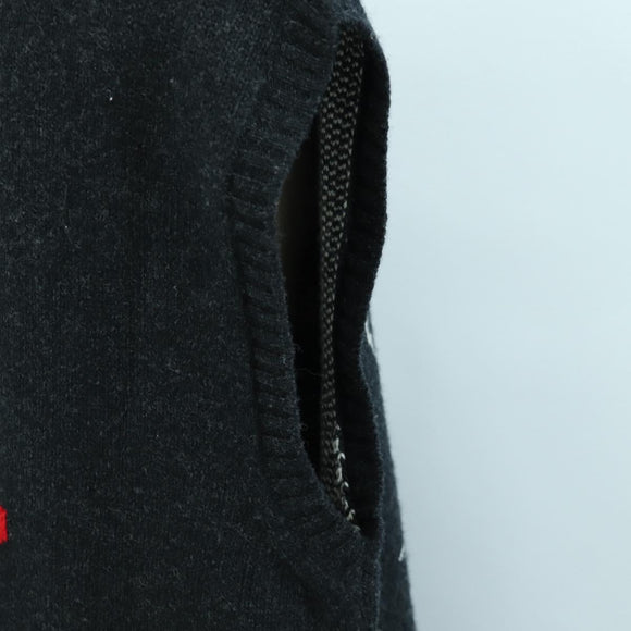 Miu Miu Disney Collaboration Knit Vest Cotton Black Auth ARZ190M