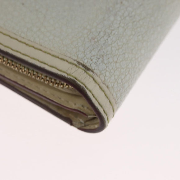 LOUIS VUITTON Suhari Compact Zip Wallet Leather Ivory M91831 LV Auth ARZ191