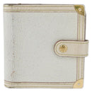 LOUIS VUITTON Suhari Compact Zip Wallet Leather Ivory M91831 LV Auth ARZ191-13