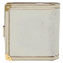 LOUIS VUITTON Suhari Compact Zip Wallet Leather Ivory M91831 LV Auth ARZ191-2
