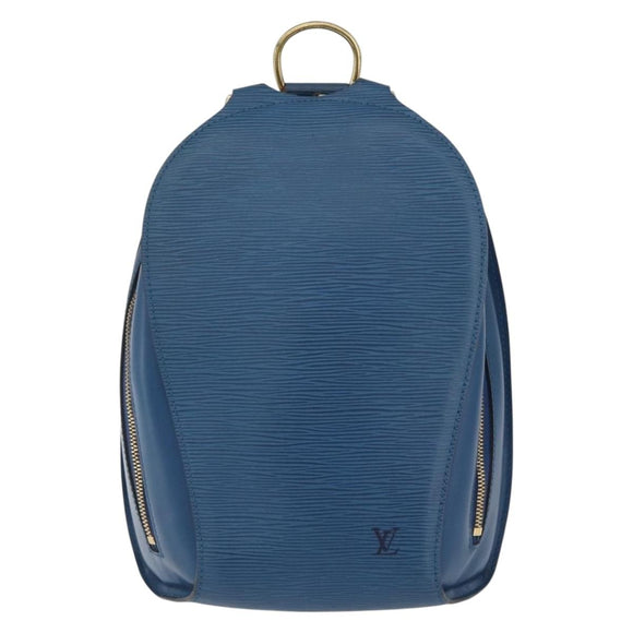 LOUIS VUITTON Epi Mabillon Rucksack Blau M52235 LV Auth ARZ199
