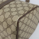 GUCCI GG Supreme Web Sherry Line Boston Bag PVC Beige Gold 40 02 007 Auth ARZ201-10