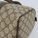GUCCI GG Supreme Web Sherry Line Boston Bag PVC Beige Gold 40 02 007 Auth ARZ201-12