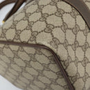 GUCCI GG Supreme Web Sherry Line Boston Bag PVC Beige Gold 40 02 007 Auth ARZ201-13