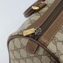 GUCCI GG Supreme Web Sherry Line Boston Bag PVC Beige Gold 40 02 007 Auth ARZ201-15