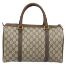 GUCCI GG Supreme Web Sherry Line Boston Bag PVC Beige Gold 40 02 007 Auth ARZ201-3