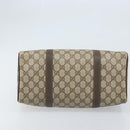 GUCCI GG Supreme Web Sherry Line Boston Bag PVC Beige Gold 40 02 007 Auth ARZ201-9