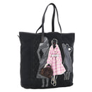 PRADA Robot Tote Bag Nylon Black Auth ARZ203A-1
