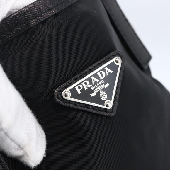 PRADA Robot Tote Bag Nylon Black Auth ARZ203A
