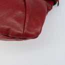 Salvatore Ferragamo Gancini Hand Bag Leather Red Auth ARZ205-14
