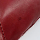 Salvatore Ferragamo Gancini Hand Bag Leather Red Auth ARZ205-10