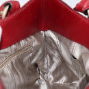 Salvatore Ferragamo Gancini Hand Bag Leather Red Auth ARZ205-20