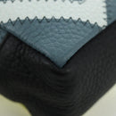 LOUIS VUITTON Square Pouch Color Blocks Charm Leather Gray M00739 Auth ARZ207M-14
