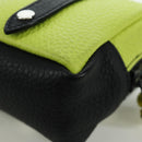 LOUIS VUITTON Square Pouch Color Blocks Charm Leather Gray M00739 Auth ARZ207M-13