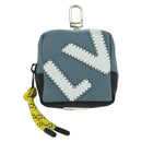 LOUIS VUITTON Square Pouch Color Blocks Charm Leather Gray M00739 Auth ARZ207M-13