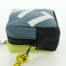 LOUIS VUITTON Square Pouch Color Blocks Charm Leather Gray M00739 Auth ARZ207M-4