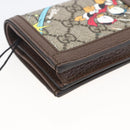 GUCCI GG Supreme Compact Wallet PVC Beige 648121 Auth ARZ208M-16