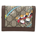 GUCCI GG Supreme Compact Wallet PVC Beige 648121 Auth ARZ208M-2