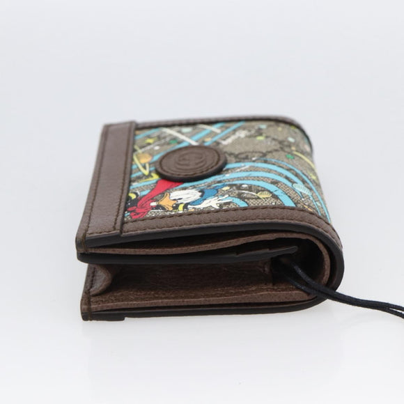 GUCCI GG Supreme Compact Wallet PVC Beige 648121 Auth ARZ208M