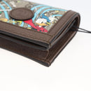 GUCCI GG Supreme Compact Wallet PVC Beige 648121 Auth ARZ208M-7