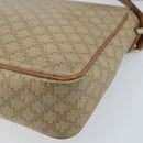 CELINE Macadam Canvas Shoulder Bag PVC Beige Gold Auth ARZ209-15