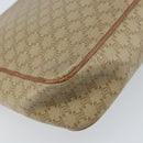 CELINE Macadam Canvas Shoulder Bag PVC Beige Gold Auth ARZ209-16
