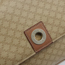 CELINE Macadam Canvas Shoulder Bag PVC Beige Gold Auth ARZ209-17