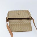 CELINE Macadam Canvas Shoulder Bag PVC Beige Gold Auth ARZ209-10