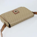 CELINE Macadam Canvas Shoulder Bag PVC Beige Gold Auth ARZ209-6