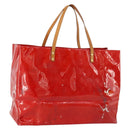 LOUIS VUITTON Monogram Vernis Reade GM Tote Bag Rouge M91084 LV Auth ARZ211-1
