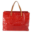 LOUIS VUITTON Monogram Vernis Reade GM Tote Bag Rouge M91084 LV Auth ARZ211-2