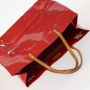 LOUIS VUITTON Monogram Vernis Reade GM Tote Bag Rouge M91084 LV Auth ARZ211-6