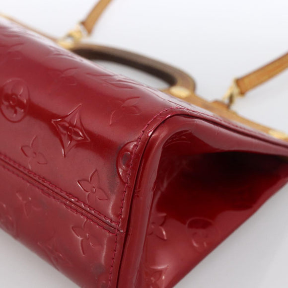 LOUIS VUITTON Vernis Roxbury Drive Bag 2way Pomme D'amour M91987 LV Auth ARZ213