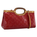 LOUIS VUITTON Vernis Roxbury Drive Bag 2way Pomme D'amour M91987 LV Auth ARZ213-1