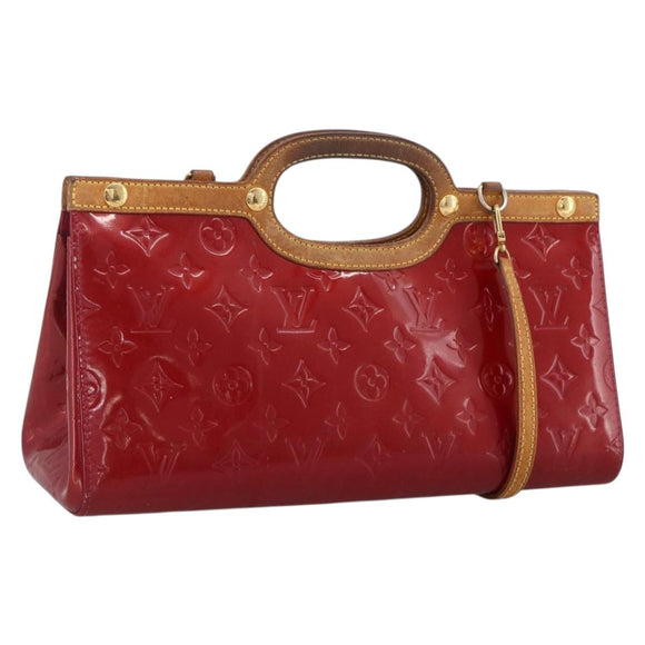 LOUIS VUITTON Vernis Roxbury Drive Bag 2way Pomme D'amour M91987 LV Auth ARZ213