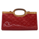 LOUIS VUITTON Vernis Roxbury Drive Bag 2way Pomme D'amour M91987 LV Auth ARZ213-13